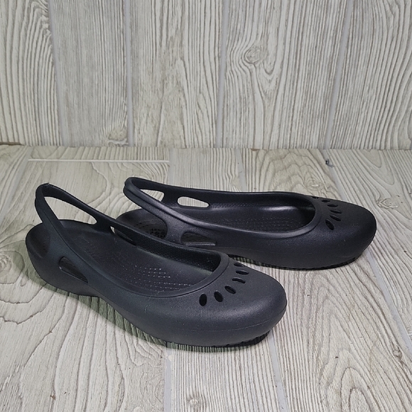 CROCS Shoes - CROCS Malindi Black Slingback Ballet Flats Womens Size 4